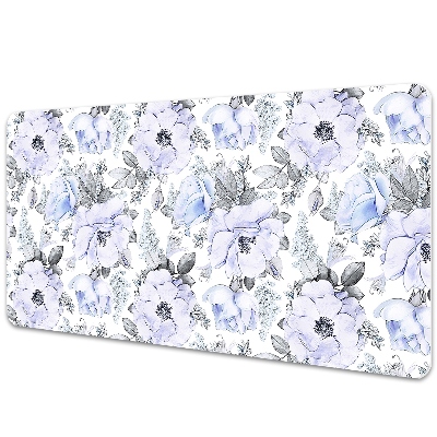 Desk pad blue roses