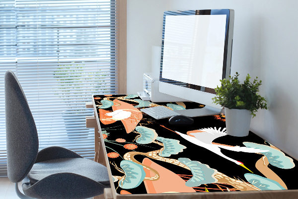 Desk pad painted herons