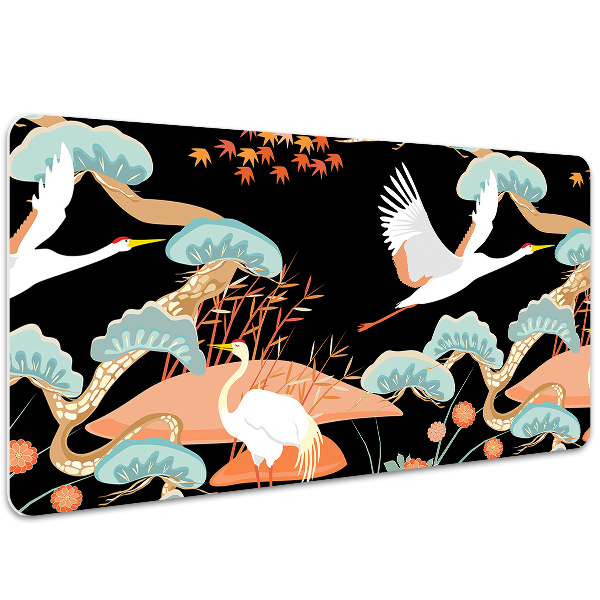 Desk pad painted herons
