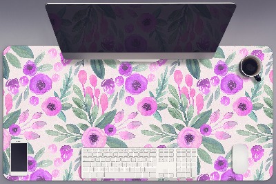 Large desk mat table protector floral Pattern