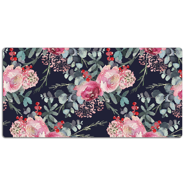 Desk pad Flowers and leaves