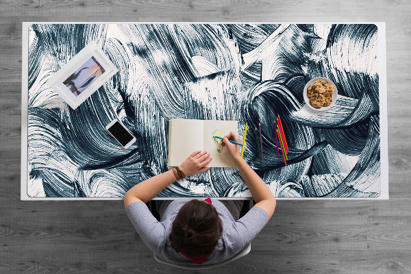 Large desk mat for children daubs