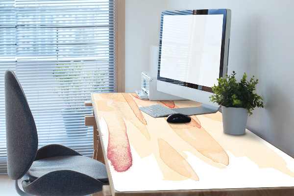 Large desk mat for children yellow lines