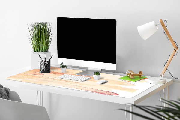 Large desk mat for children yellow lines