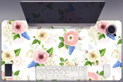 Desk pad drawn flowers