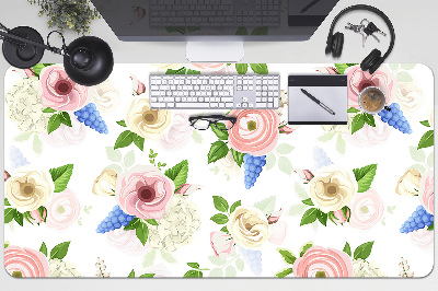 Desk pad drawn flowers