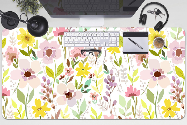 Desk pad Colorful flowers