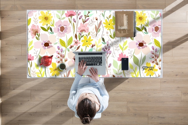 Desk pad Colorful flowers