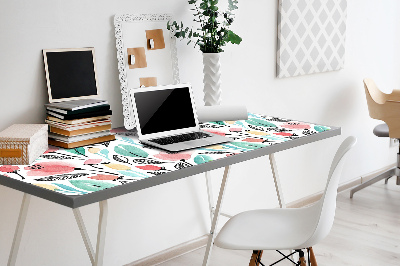 Desk pad red flowers