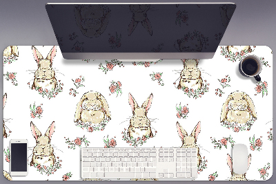 Full desk pad light brown rabbits