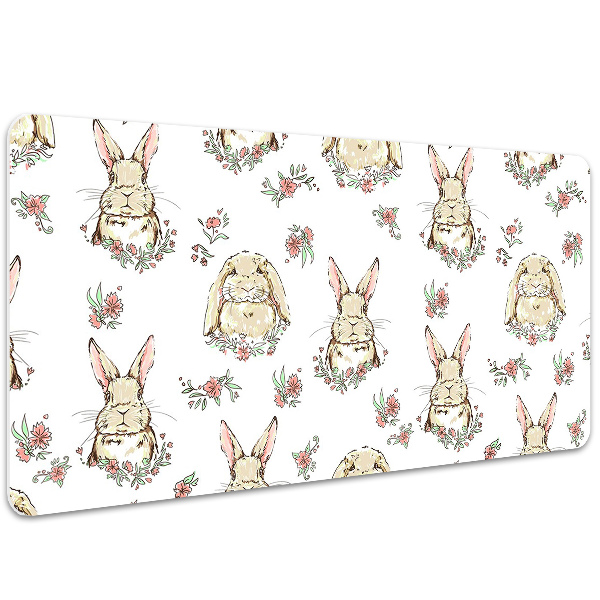 Full desk pad light brown rabbits