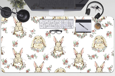 Full desk pad light brown rabbits