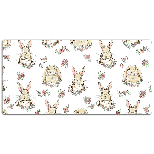 Full desk pad light brown rabbits