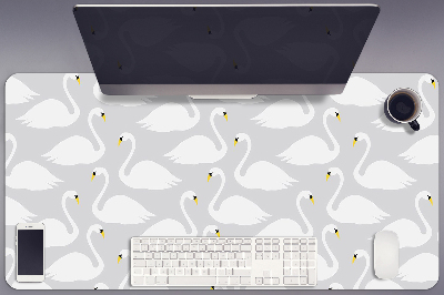 Full desk mat white swans