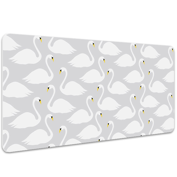 Full desk mat white swans