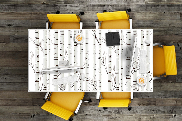 Large desk mat for children birches