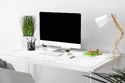 Large desk mat for children white brick