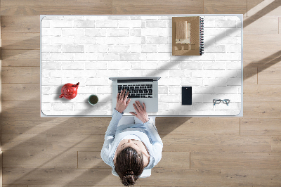 Large desk mat for children white brick