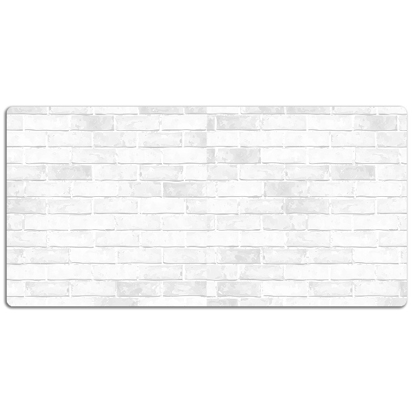 Large desk mat for children white brick