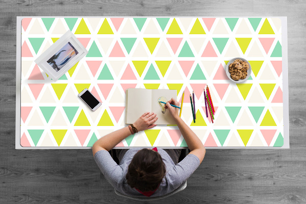Full desk pad colored triangles