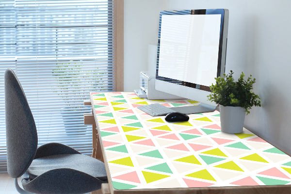 Full desk pad colored triangles