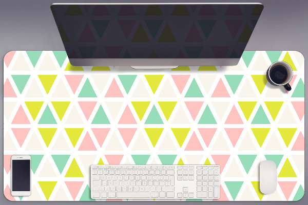 Full desk pad colored triangles