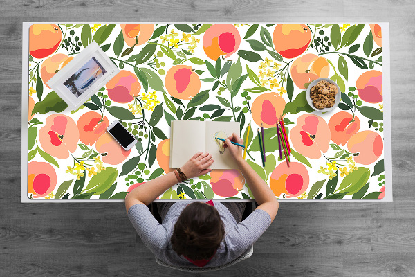 Large desk mat for children Peaches