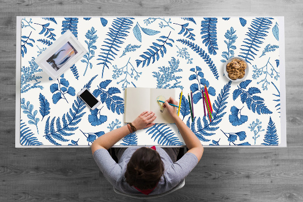 Full desk protector blue fern
