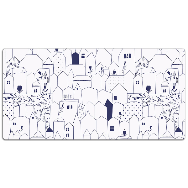 Full desk pad sketched city