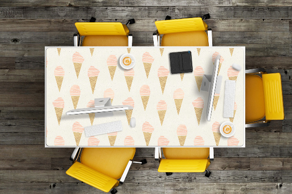 Large desk mat for children pink ice cream