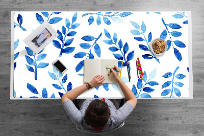 Desk mat blue watercolor