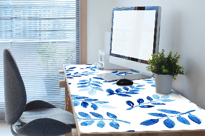 Desk mat blue watercolor