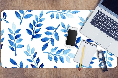 Desk mat blue watercolor