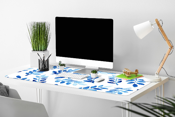 Desk mat blue watercolor