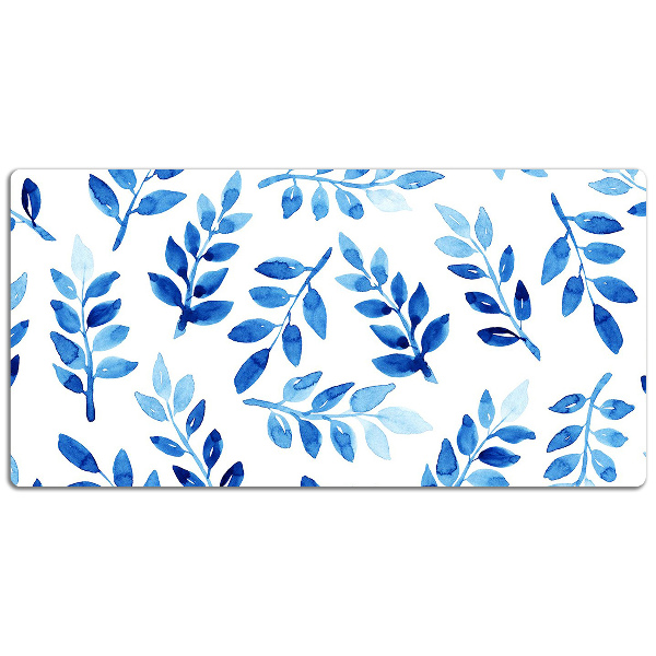 Desk mat blue watercolor