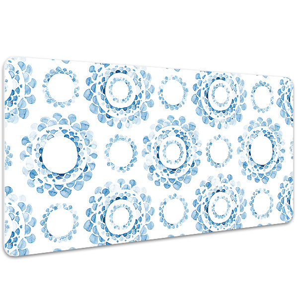Desk pad blue circles