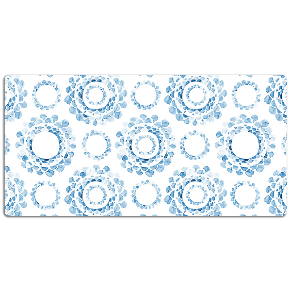 Desk pad blue circles