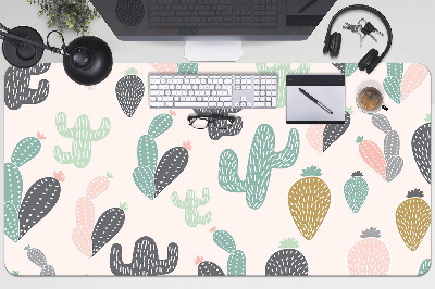 Full desk protector colorful cacti