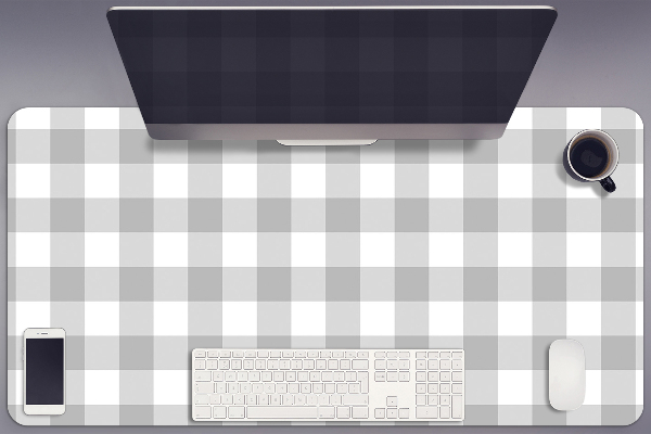 Large desk pad PVC protector gray grille