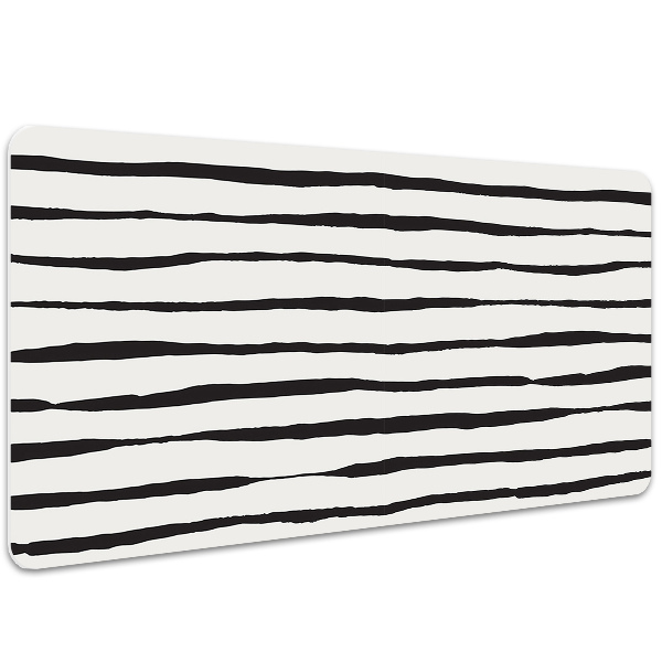 Large desk pad PVC protector black lines
