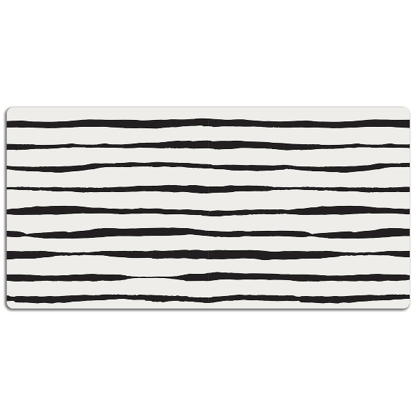 Large desk pad PVC protector black lines