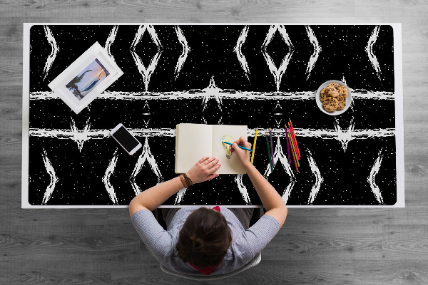 Full desk pad black abstraction