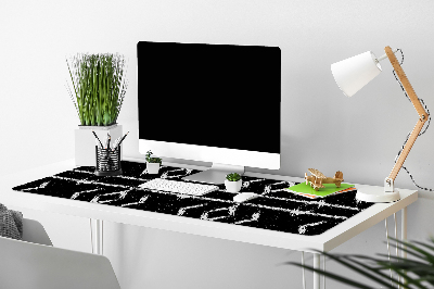 Full desk pad black abstraction