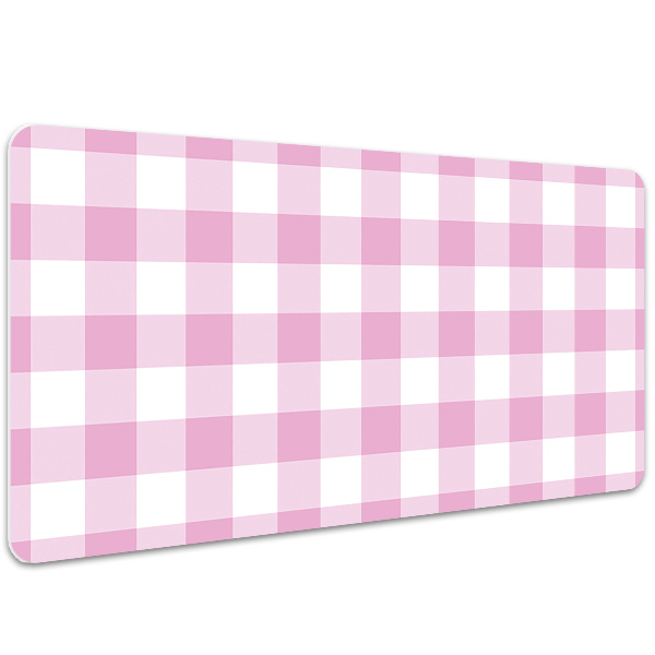 Large desk mat table protector pink grille
