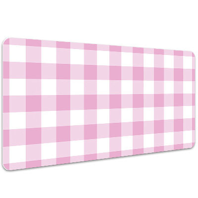 Large desk mat table protector pink grille