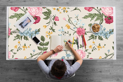 Desk pad Colorful flowers