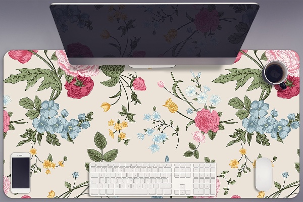 Desk pad Colorful flowers