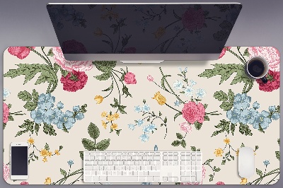 Desk pad Colorful flowers