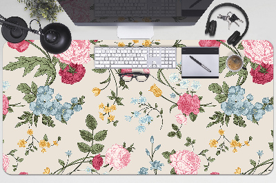 Desk pad Colorful flowers