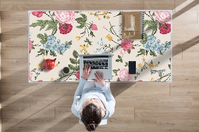 Desk pad Colorful flowers